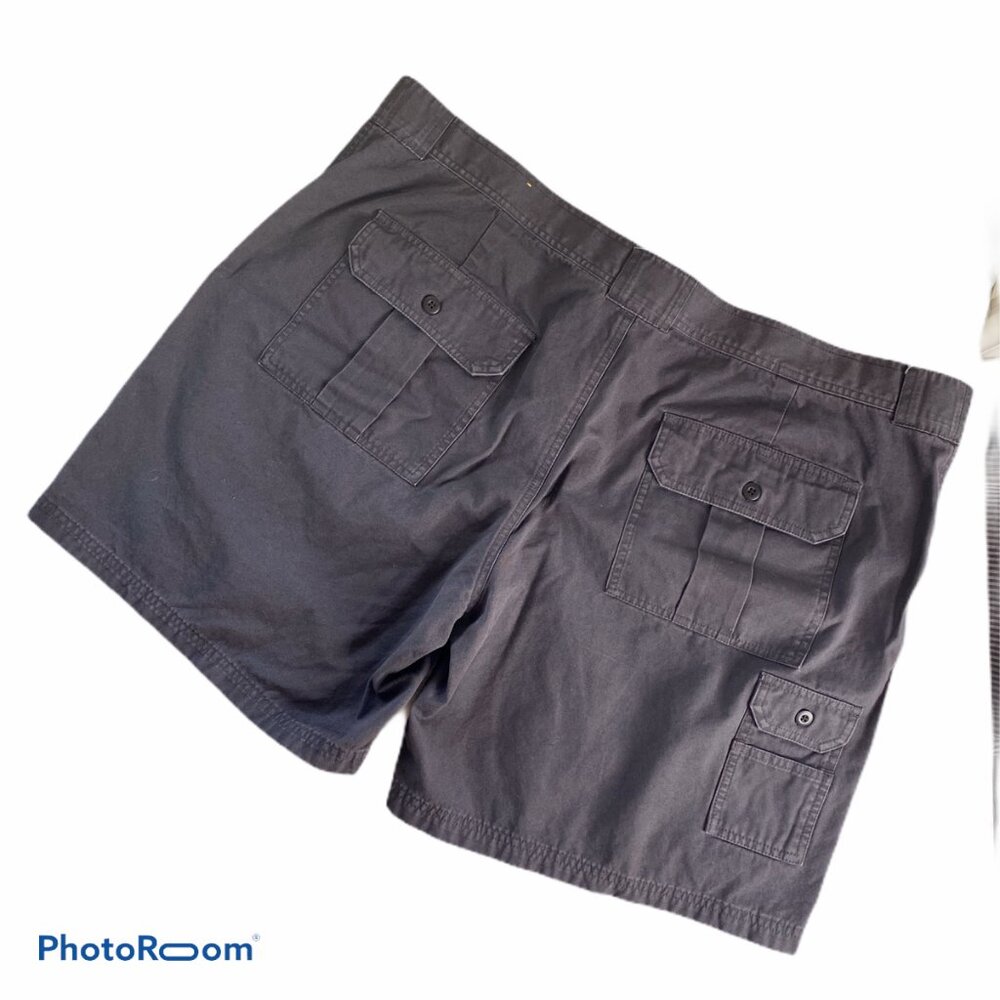 Cabelas Cargo Shorts Mens 46 Gray Cotton Pockets Hiking Fishing
